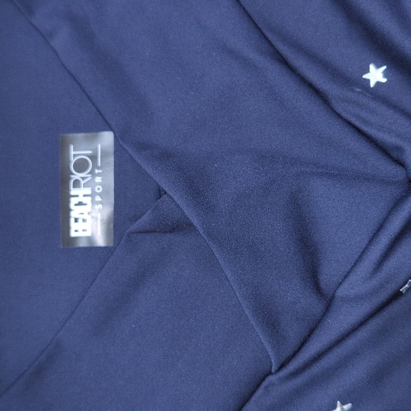 Beach Riot Sport Cara Star Studded Leggings Navy Blue Silver Stud Stars Size Med - Picture 4 of 12